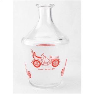 Vintage Antique Automobile Glass Vase / Decanter